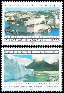 UN-Geneva 1984 Sc 124-25 MNH World Patrimony