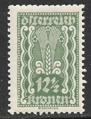 AUSTRIA 1922-24 12 1/2kr SYMBOLS OF AGRICULTURE Issue Sc 258 MNH