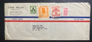 1951 Bogota Colombia Commercial Airmail Cover To New York USA