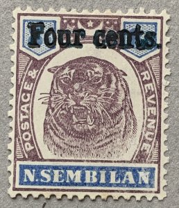 Negri Sembilan forged overprint of Scott 16, SG 20, for reference. See note