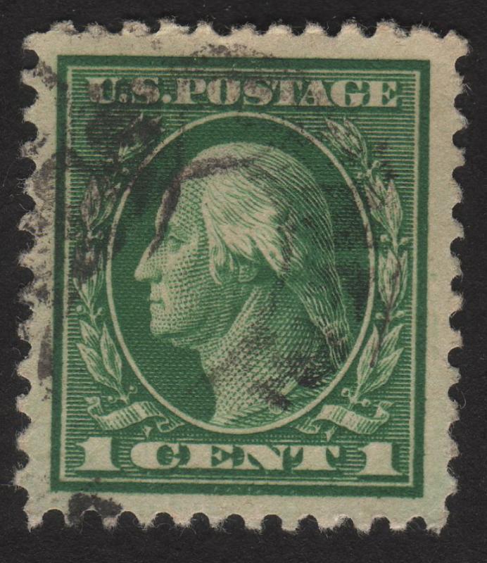 1917 US, 1c, Used, Washington, Sc 498, XF Jumbo