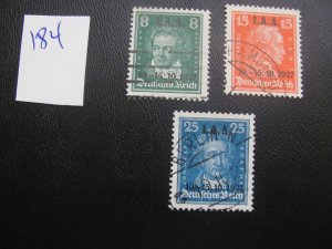 GERMANY 1927 SC 363-365  VF/XF 250 EUROS (184)