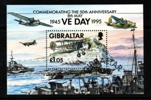 GIBRALTAR SGMS744 1995 50th ANNIV OF END OF SECOND WORLD WAR USED