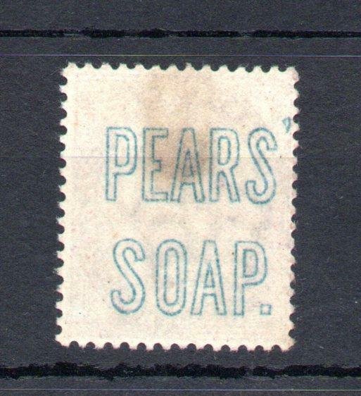 1d LILAC 16 DOTS MOUNTED MINT + 'PEARS SOAP' UNDERPRINT Cat £550 