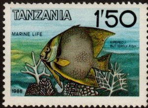 Tanzania 328 - Mint-NH - 1.50sh Angelfish (1986) (cv $0.90)