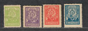 Lithuania Sc#189-193 M/H/VF, Complete Set, Cv. $24.75