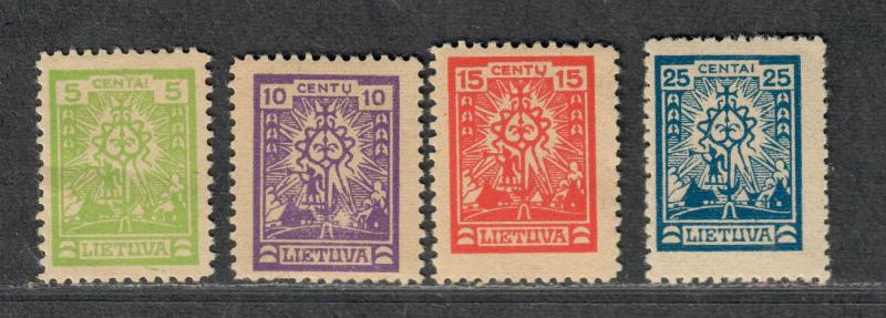 Lithuania Sc#189-193 M/H/VF, Complete Set, Cv. $24.75