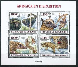 BURUNDI 2013 SHEET bur13324a ENDANGERED ANIMALS WILDLIFE