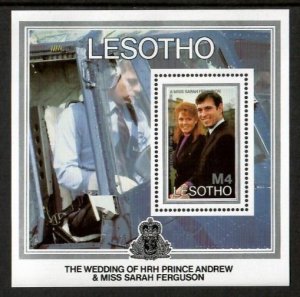 Lesotho 1986 - Prince Andrew Royalty - Souvenir Stamp Sheet - Scott #548 - MNH