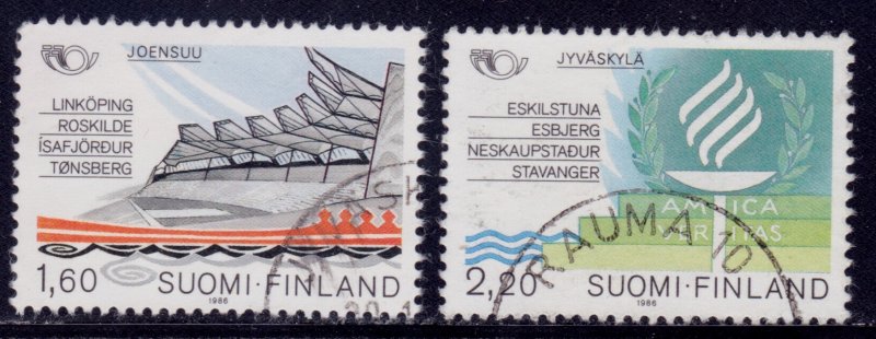Finland, 1986, Friendship Towns in Scandinavia, Mi#996-97, used
