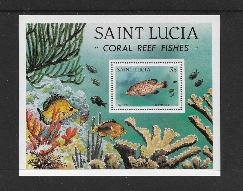 FISH - ST LUCIA #616  MNH