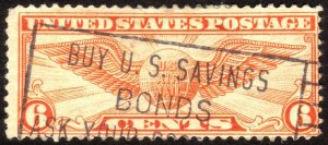 1934, US 6c, Winged Globe, Used, Sc C19