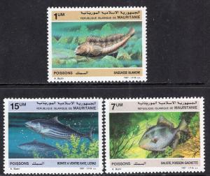 Mauritania 631-633 Fish MNH VF