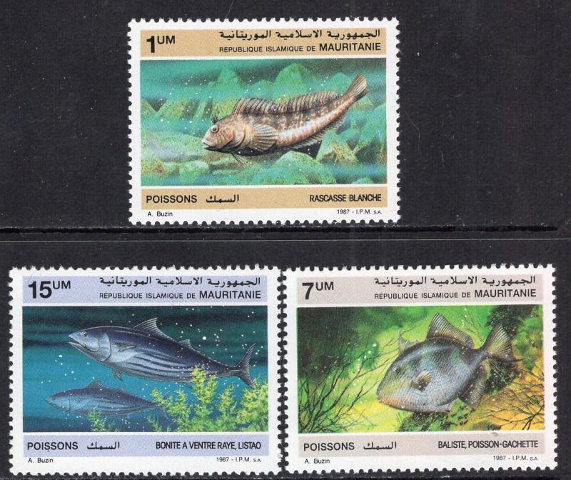 Mauritania 631-633 Fish MNH VF