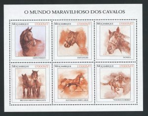 Mozambique 2002 Horses MNH Souvenir Sheet 1556