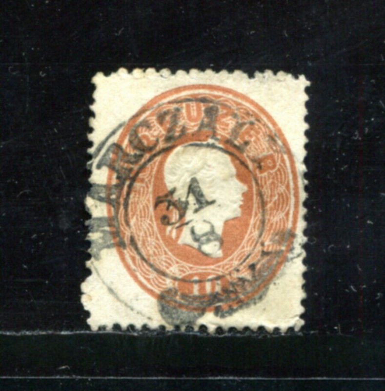 x444 - AUSTRIA - Postmark MARCZALI (Hungary) - on Scott# 15 - Used