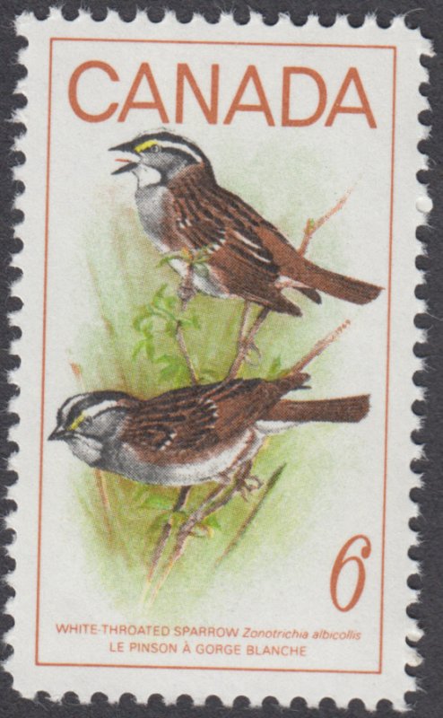 Canada -   #496 Birds - White Throated Sparrow  - MNH