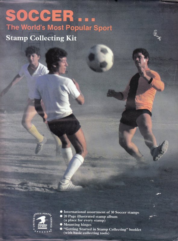 Soccer Stamp Collecting Kit 1980's, Sealed.