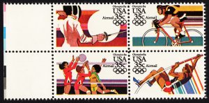 US C109-C112 MNH VF 35 Cent 1984 Summer Olympics Block of 4