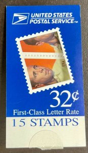 BK267 Humphrey Bogart #3152 Makeshift Booklet of 15 32 c FV $4.80 1997