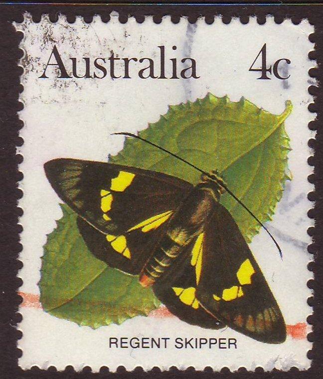 Australia 1983 Sc#872, SG#783 4c Regent Skipper Butterfly USED