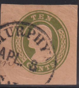 US Postal Stationery and Cut Squares #U18a Used  VF Corner crease Cat Value: ...