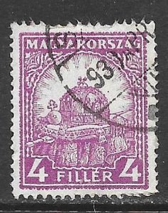 Hungary 406: 4f Crown of St Stephen, used, F-VF