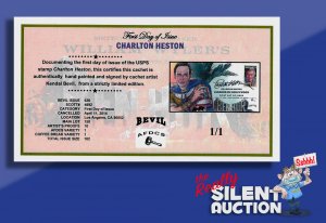 SC 4892 • 2014 Charlton Heston • HP cachet Kendal Bevil • One-of-a-kind!