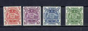 AUSTRALIA - 1949 ARMS OF AUSTRALIA - SCOTT 218 TO 221 - MLH