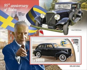 Sierra Leone - 2022 Volvo Automobile Anniv. - Stamp Souvenir Sheet - SRL220129b2