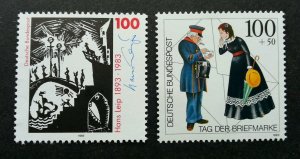 Germany Mix Lot 15 Germany 1993 Stamp Day 1993 Postman Postal (stamp) MNH