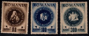 Romania Scott 625-627 MH* 1946 set