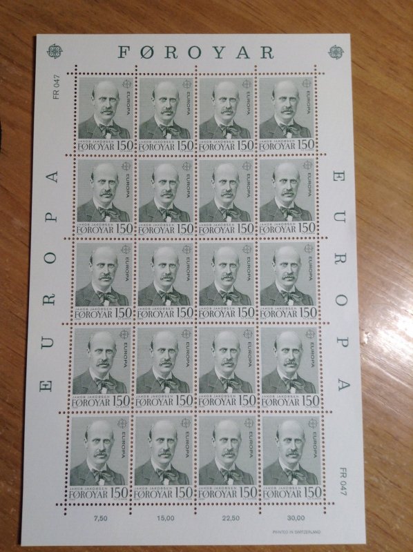 Faroe Islands  #  53-54  MNH  (full sheets)