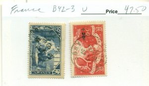 FRANCE #B42-3, Used, Scott $47.50