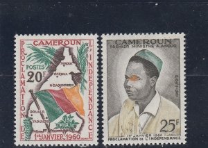 Cameroun  Scott#  336-337  MNH  (1960 Declaration of Independence)