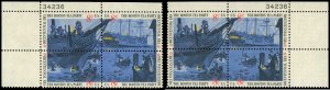 US Scott 1480-83 VF/MNH Matching UL/UR Plate Blocks - 1973 8¢ Boston Tea Party