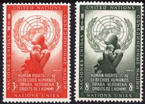 SC#29 & 30 3¢ & 8¢ United Nations: United Nations Day (1954) MNH