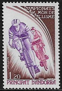 French Andorra #278 MNH Stamp - Bicycling Championships