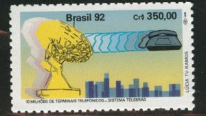 Brazil Scott 2362 MNH** 1992 Satellite Telecom 