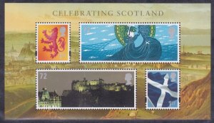 Great Britain 2419 MNH 2006 Heritage of Scotland Mini Sheet of 4 Very Fine