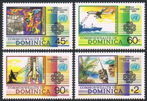 Dominica 800-803,804,MNH.Mi 814-817,Bl.82. Communications Year IWY-1983.Shuttle,