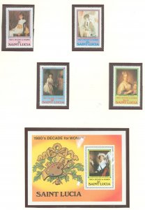 St. Lucia #573-77  Single (Complete Set)