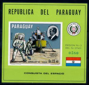 [66078] Paraguay 1970 Space Travel Weltraum Imperf. Sheet MNH