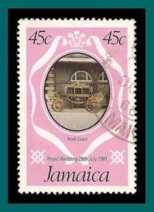 Jamaica 1981 Royal Wedding, 45c p 15x14.5, used 501,SG517b