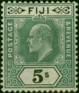 Fiji 1903 5s Green & Black SG113 Fine & Fresh LMM