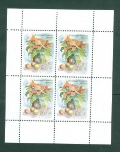 Iceland. Christmas Sheet 1980  MNH. Akureyri Association. Christmas Flower