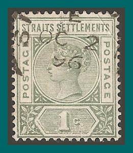 Straits Settlements 1892 Queen Victoria, 1c used  83,SG95