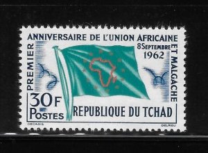 Chad 1962 African Malgache Union issue Flag Sc 85 MNH A854