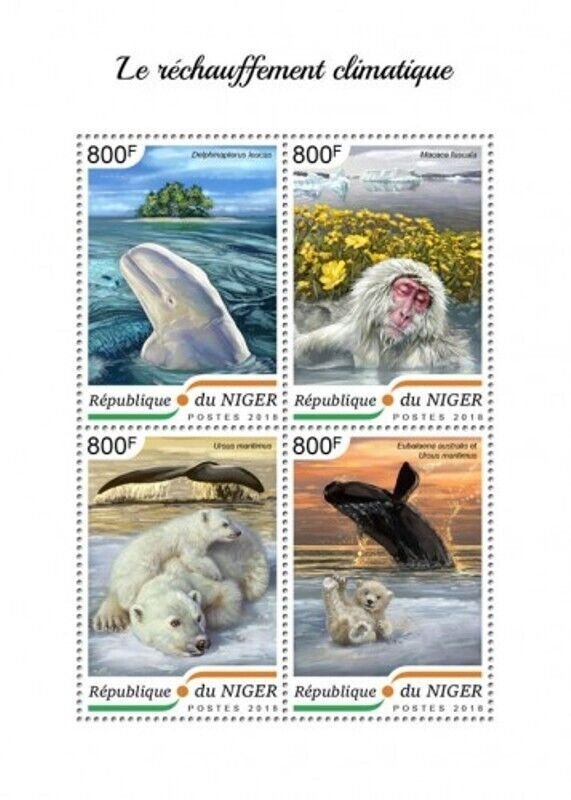 Niger - 2018 Global Warming - 4 Stamp Sheet - NIG18417a