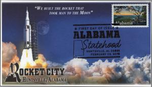 19-038, 2019, Alabama Statehood, Pictorial  Postmark, FDC, Huntsville